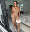 Patchwork Fringe Halter Backless Pant Sets
