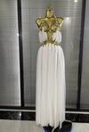 Charlotte Halter Sequined Circle Prairie Long Maxi Dress