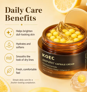 KOEC Vitamin C Capsule Cream 50g | Niacinamide Brightening & Hydrating Face Moisturizer