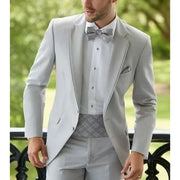 Grey Men Suits Notch Lapel Slim Fit 2 pc Suit