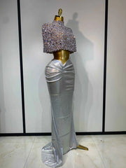 Klarity Sparkly Diamond Two Piece Set Evening Dress