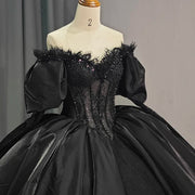 Charming Black Lace Up Quinceañera Dress