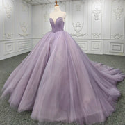 Purple Ruched  Quinceanera Dress