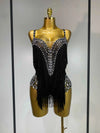 Tabitha Rhinestone Tassel Slip Bodysuit