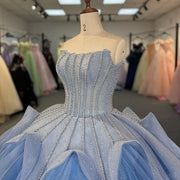 Customized Beautiful Blue Quinceañera Dress