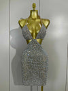 Sabrina Sparkly Crystal Rhinestone Mesh Sheer Bodycon Dress