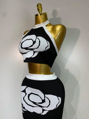 Envious Designs Lyla sexy halter backless bodycon two pieces bandage dress for evening and cocktail party styling