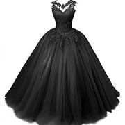 Bomaris Sheer Neck Quinceañera Ball Gown