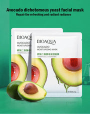 BIOAQUA Plant Facial Mask Moisturize Cucumber Blueberry Aloe Vera Seaweed Bilobed Yeast Hyaluronic Acid Niacinamide Facial Mask