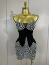 Tamar black velvet short dress with sparkly diamonds and mesh overlay for women’s evening, birthday, or stage events.