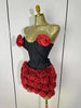 Rose black and red flower mini