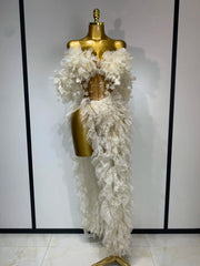 Monica elegant flower two piece set – chic floral crop top and skirt party outfit for prom, birthdays, and stage wear.