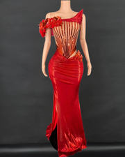 Ruby Red Evening Gown