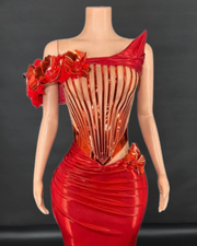 Ruby Red Evening Gown