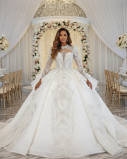 Princess Wedding Dress Luxury Lace Long sleeve wedding dress