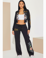 Swallow Cropped Hooded Pant Sets