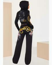 Swallow Cropped Hooded Pant Sets