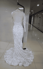 Alexi Exquisite Sparkly Crystal Satin Mermaid Prom Dress - Ready to Ship