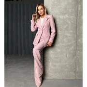 Classic Pink Women's Suits 2-Piece Set