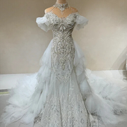 Luxury Lace Classic Cap Sleeve Wedding Gown