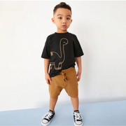 Crewneck Short Sleeve Cotton Boy Clothing Sets