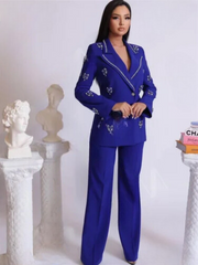 Luxurious Beaded Women's 2 piece Suit