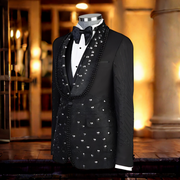 Luxurious Jewelry Ornament Tuxedos Men Suits 3 Pieces