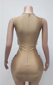 Sexy glitter tassel birthday party dress for women with sparkling detail and movement.