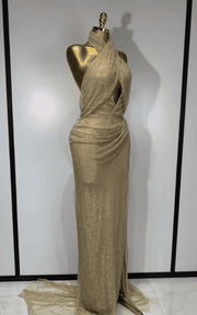 Mikah Sexy Backless Halter Maxi Long Dress