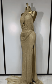 Mikah Sexy Backless Halter Maxi Long Dress
