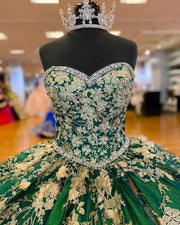 Sparkle Green Quinceanera Dress