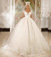 Elegant Princess Lace Long Sleeve Vintage Wedding Dress