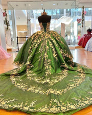 Sparkle Green Quinceanera Dress