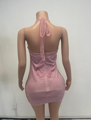 Gingee Sparkly Rhinestones Mesh See Through Short Birthday Dress - Ready to Ship