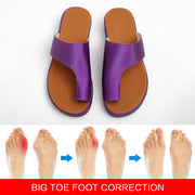 Women Comfy Plain Shoes Flat Platform Ladies Casual Big Toe Foot Correction Sandals Orthopedic Bunion Corrector Flip Flop