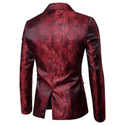 Men’s luxury jacquard suit with matching pants for formal or wedding wear
