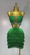 Kahlise Sexy Sling Backless Dress Women Green Bodycon Bandage Dress