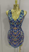 Azalea Shiny Seashell Sequins Rhinestones Mini Dress