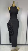 Brooke Black Applique Bandage Dress