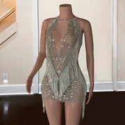 Luxury Sweetheart Neckline Crystal Birthday Dress