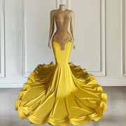 Elegant Yellow Prom Dress 2024