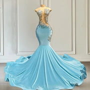 Elegant Celeste Rhinestone Mermaid Prom Dress 2024