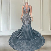 Diamond Luxury Rhinestone Mermaid Prom Gown