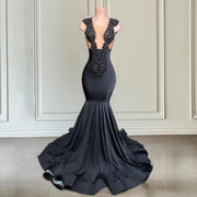 Black Rhinestone Prom Dress 2024