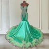 Luxury Crystal Green Elegance Luxury Prom Dress
