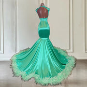 Crystal Green Elegance Luxury Prom Dress 2024