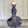 Sleek Sequin Spaghetti Mermaid Prom Dress