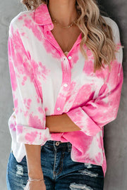 Whirlwind Tie Dye Button Shirt with Pocket