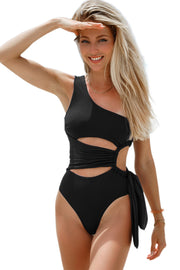 One Shoulder Cutout Sexy One Piece Swimsuit