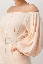 OFF SHOULDER JUMPSUIT